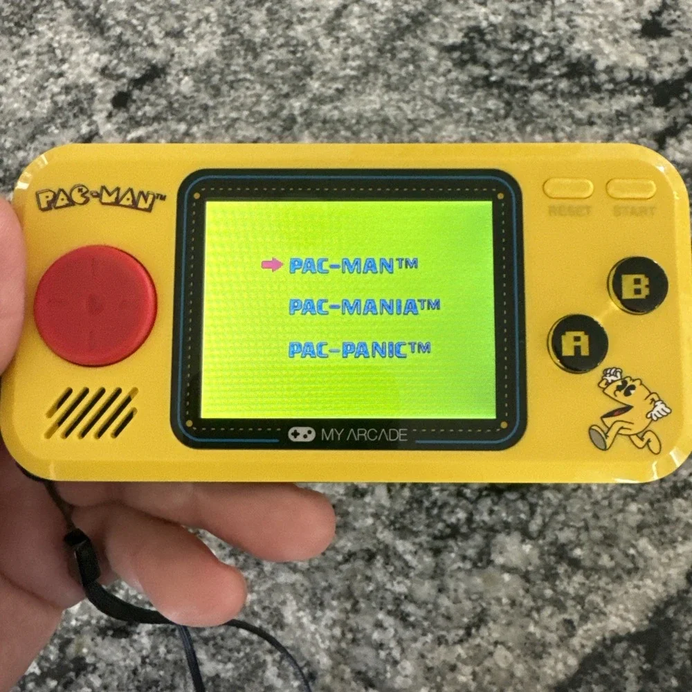 My Arcade Pac-Man Pocket Player Handheld System Yellow Large Multicolor Screen